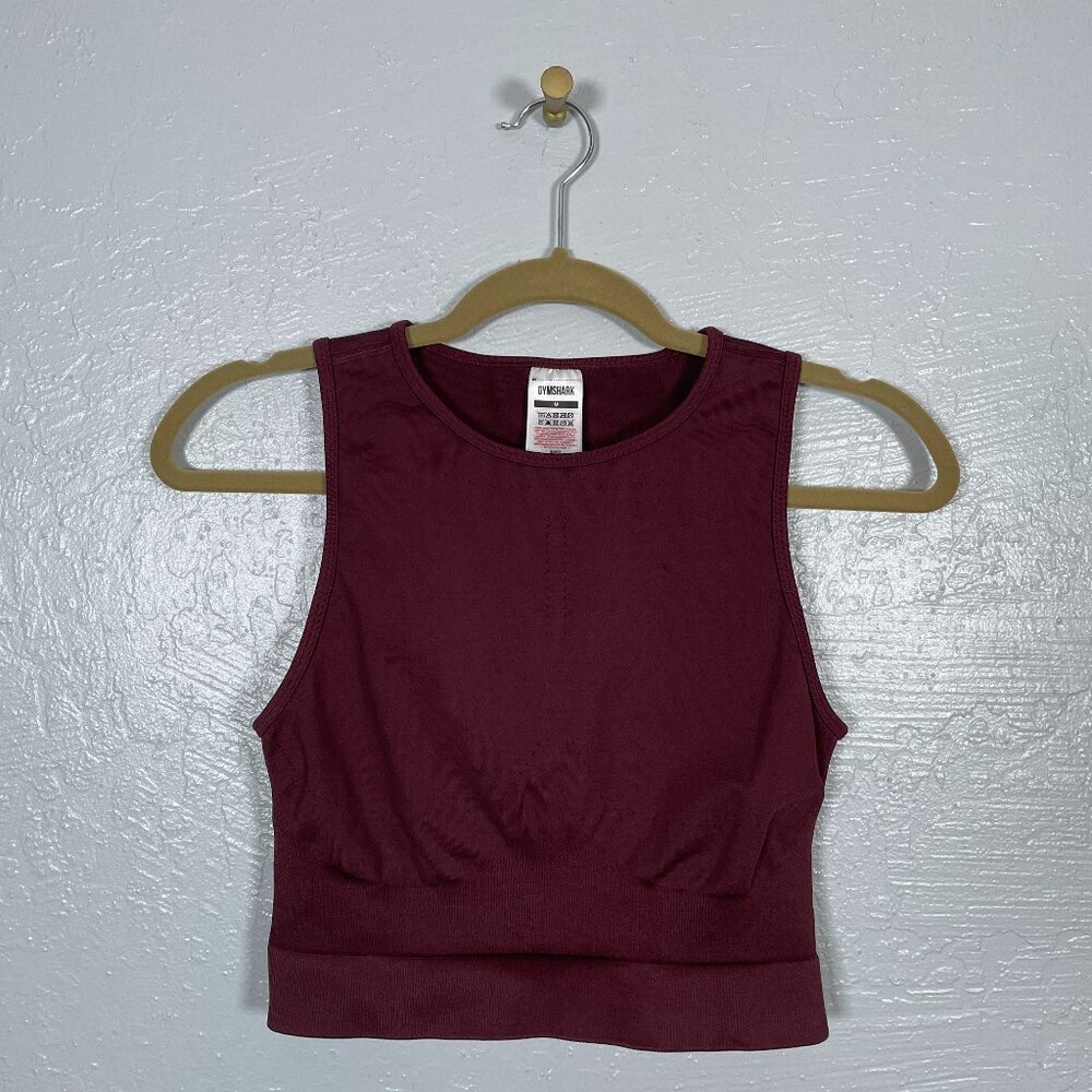 Gymshark Women M Brown Sweat Seamless Midi Tank Cutout Moisture Wicking Workout